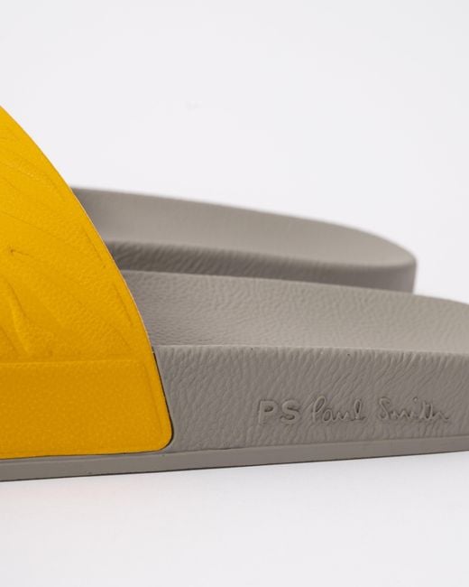 Paul Smith Yellow Zed Zebra Slides for men