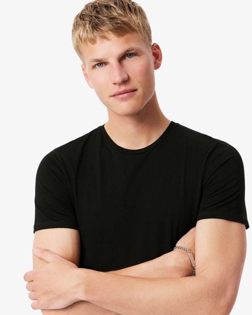 Lacoste Black 3-Pack Plain T-Shirts for men