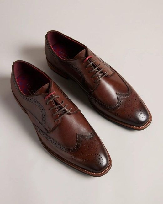 Ted Baker Brown Markuse Brogue Derby Formal Shoe for men