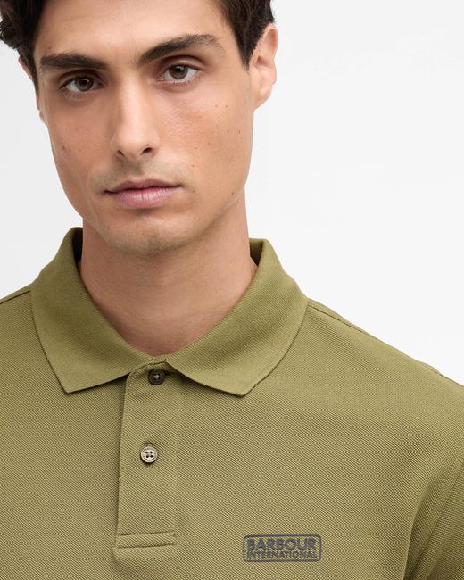 Barbour Green Essential Short Sleeve Polo for men