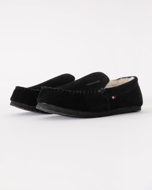Tommy Hilfiger Black Polyurethane Men Slipper