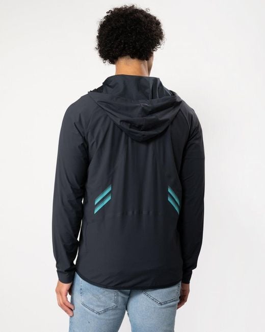 Boss Blue Sicon Active 1 Zip-up Hoodie With Decorative Reflective Details for men