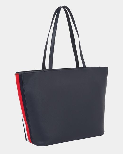 Tommy Hilfiger White Th Essential Corp Tote Bag