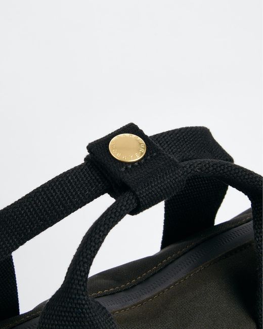 Barbour Black Field Wax Backpack