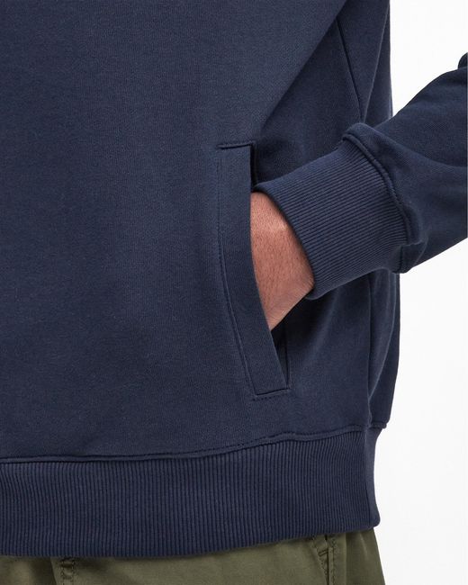 Barbour Blue Beckhill Half Zip Sweatshirt for men