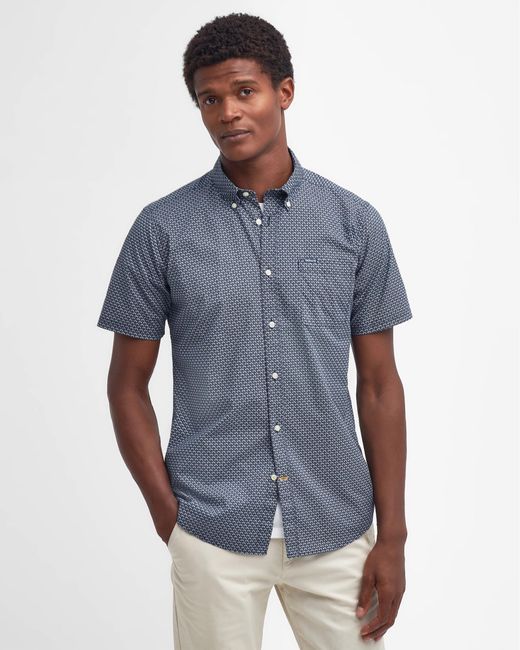Barbour Blue Shell Tailored Shirt for men