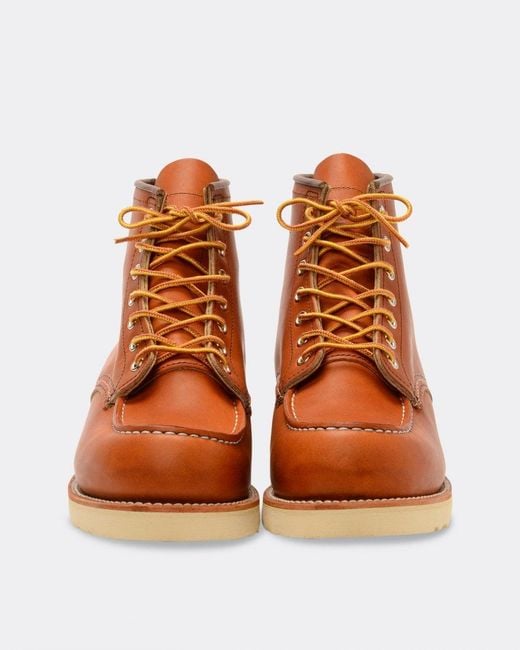 Red Wing Brown 6 Inch Moc Toe Boot for men