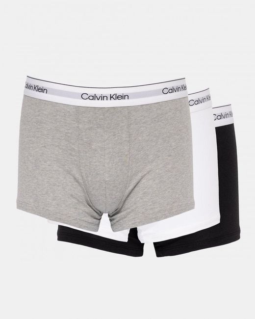 Calvin Klein Gray Short Trunk 3 Pack for men