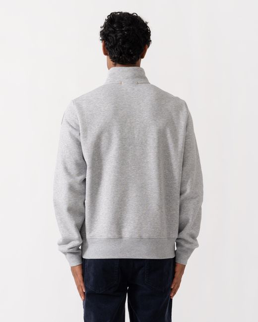 Parajumpers Gray Broad Peak Quarter Zip Sweatshirt for men