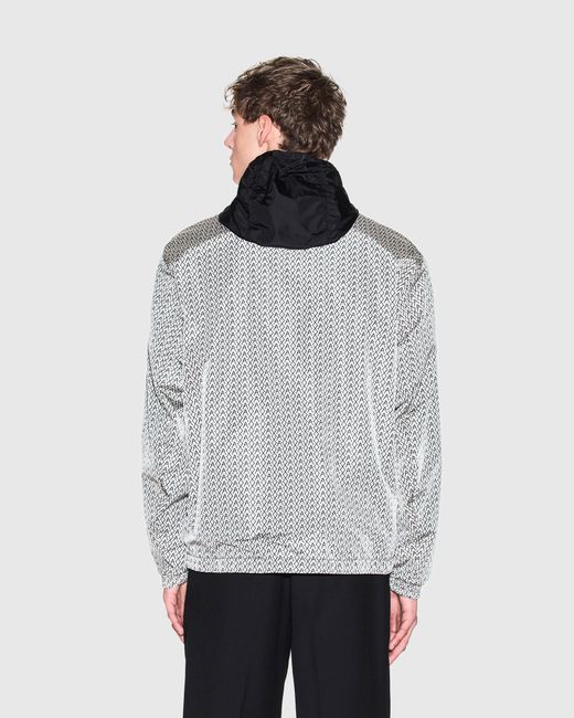 ARMANI EXCHANGE Gray Ax Pattern Reversible Jacket for men