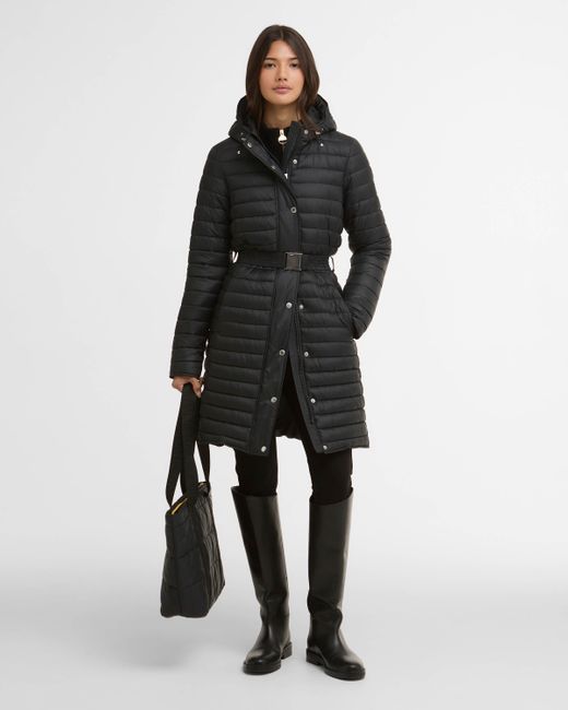 Barbour Black Longline Jada Puffer Jacket
