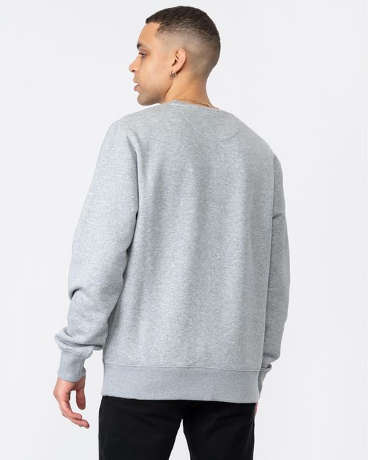 GANT Embossed Crew Neck Sweatshirt in Gray for Men