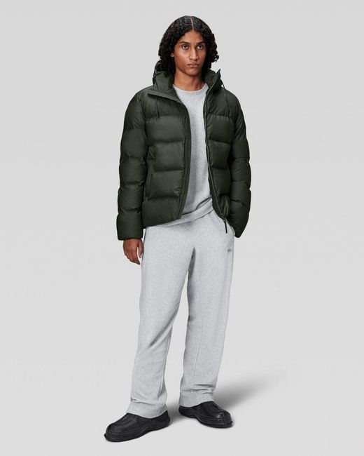 Rains Black Alta Puffer Jacket Size: S