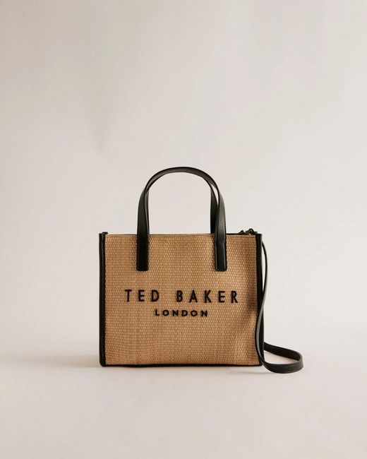 Ted Baker Natural Paolina Faux Raffia Small Icon Bag