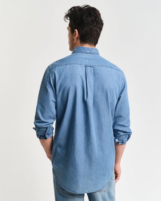 Gant Blue Regular Fit Indigo Shirt for men