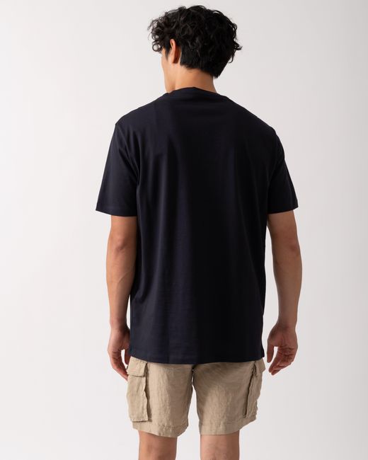 ARMANI EXCHANGE Blue T-Shirt With Small Milano/New York Logo for men