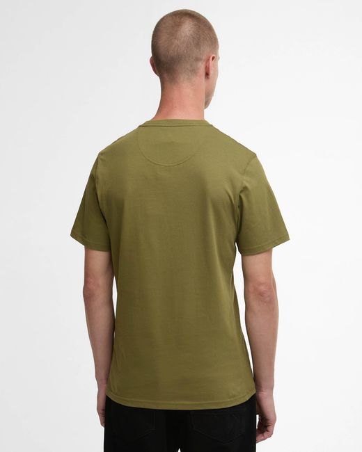 Barbour Green Small Logo T-Shirt for men