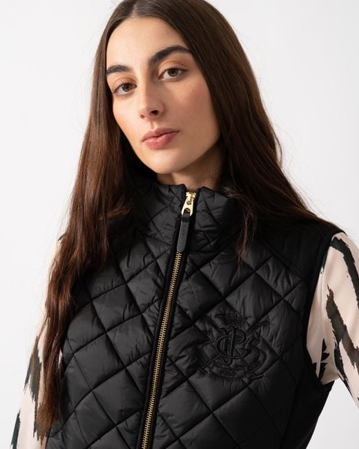 Joules Black Braemar Luxe Quilted Gilet