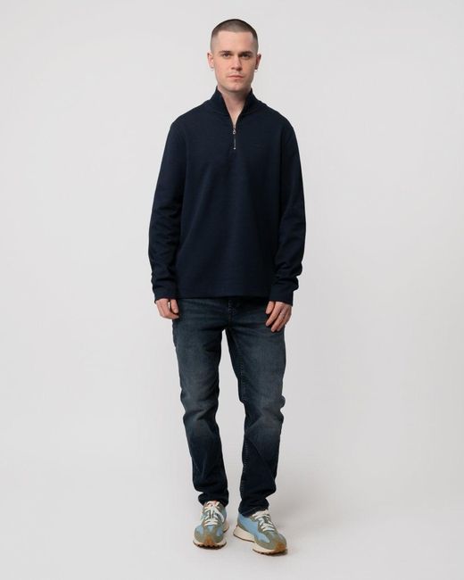 Ted Baker Blue Actos 1/4 Zip Sweatshirt Size: M for men