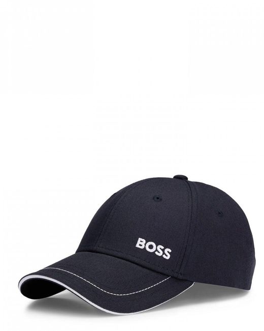 Boss Blue Cap-1 Cotton-Twill Cap With Logo Detail Nos for men