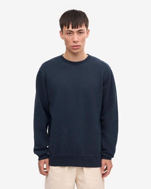 COLORFUL STANDARD Blue Classic Organic Crew Neck Sweatshirt for men