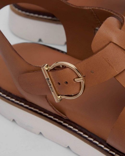 Barbour White Otterburn Sandals