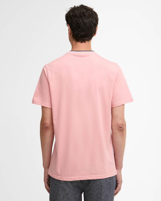 Barbour Pink Cornsay Tailored T-Shirt for men