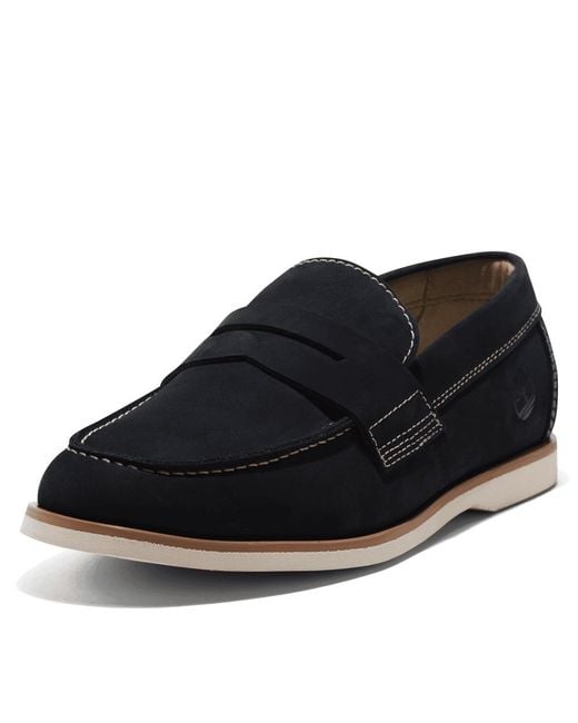 Timberland Black Classic Slip-on Boat Shoes for men