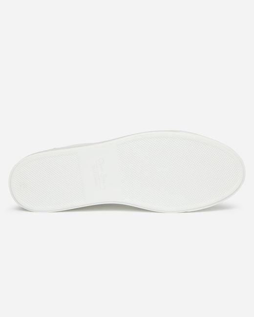 Oliver Sweeney White Almada Perforated Leather Trainers for men