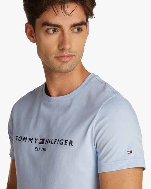 Tommy Hilfiger Blue Tommy Logo Basic T-Shirt for men