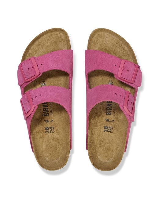 Birkenstock Pink Arizona Suede Sandals