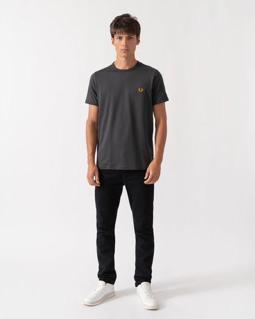 Fred Perry Gray Ringer T-Shirt for men