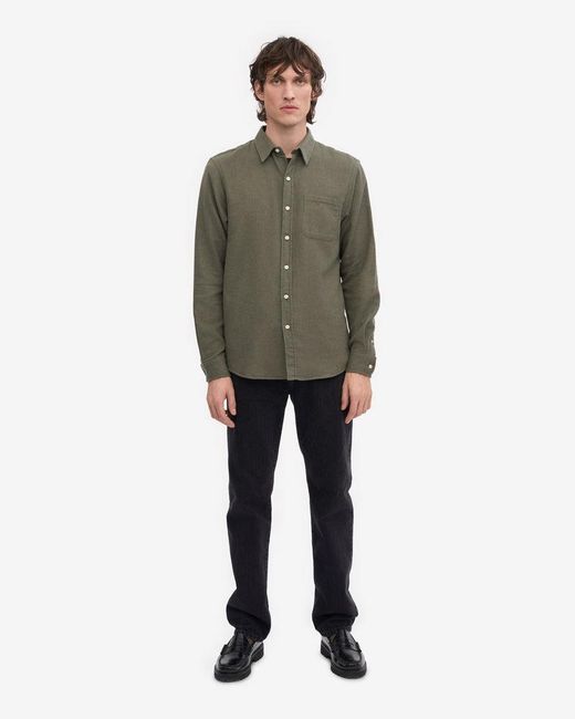 COLORFUL STANDARD Green Organic Flannel Shirt for men