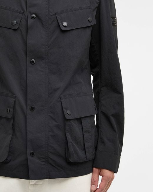 Barbour Black Modern Duke Showerproof Jacket for men