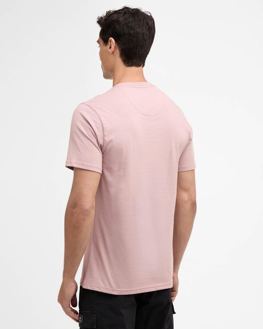 Barbour Pink Small Logo T-Shirt for men