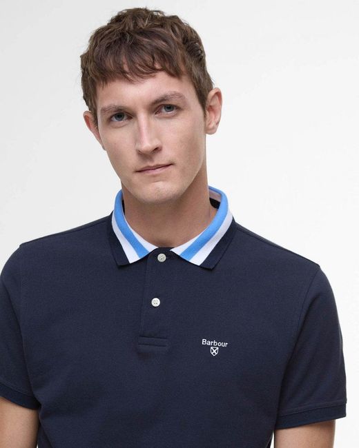 Barbour Blue Hawkesmoor Polo Shirt for men