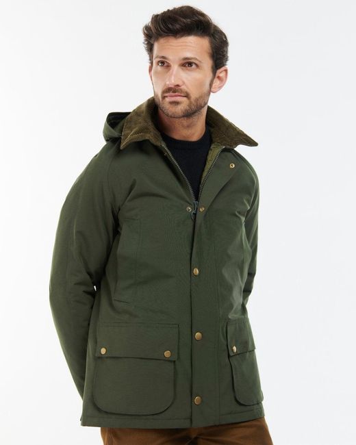 Barbour Green Winter Ashby Waterproof Jacket , Size: L for men