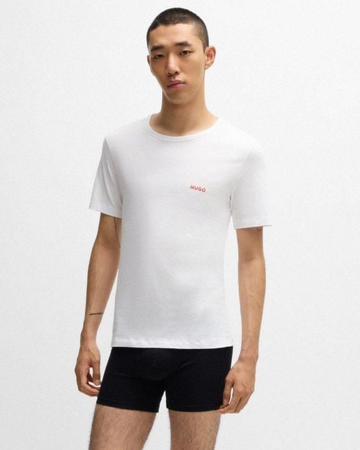 HUGO White Three-Pack Of Underwear T-Shirts for men