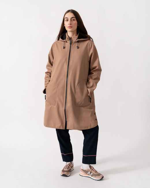 Ilse Jacobsen Natural Rain A-Line Softshell Raincoat