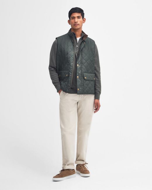 Barbour Gray New Lowerdale Gilet for men