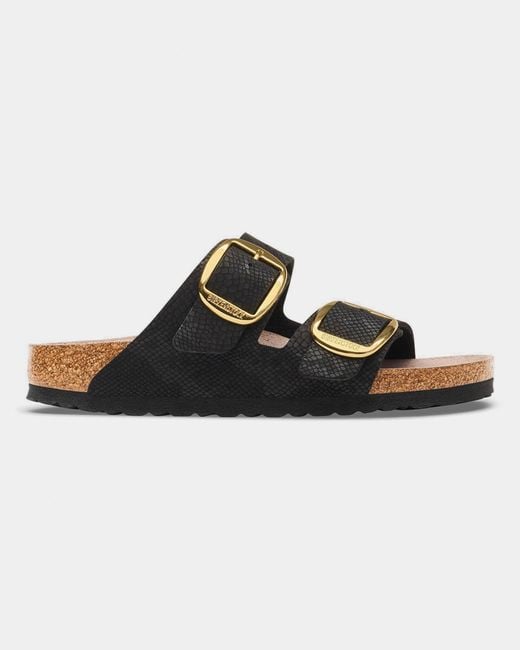 Birkenstock Black Arizona Big Buckle Synthetics Sandals