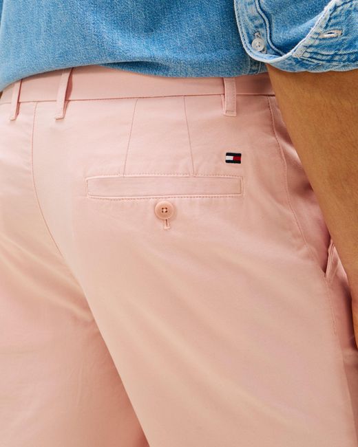 Tommy Hilfiger Pink Denton 9.5 Inch Essential Twill Shorts for men