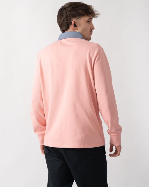 Gant Pink Regular Fit Chambray Heavy Rugger for men