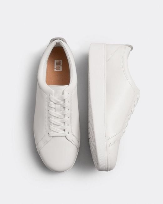 Fitflop White Rally Leather Trainers