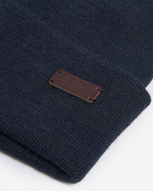 Barbour Blue Healey Beanie for men