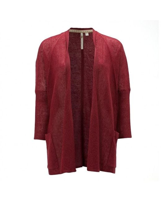 White Stuff Red Indigenous Cardi