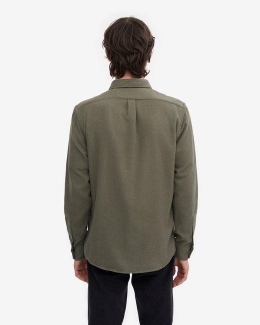 COLORFUL STANDARD Green Organic Flannel Shirt for men