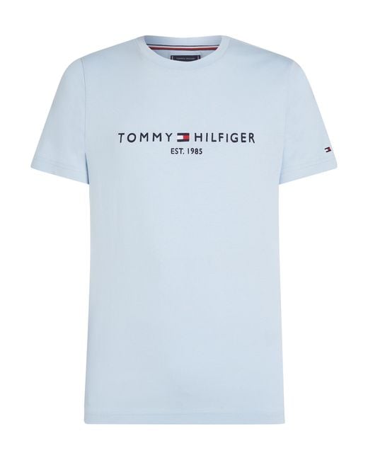Tommy Hilfiger Blue Tommy Logo Basic T-Shirt for men