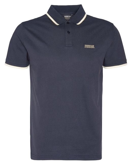 Barbour Blue Event Multi Tipped Polo for men