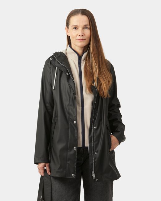 Ilse Jacobsen Gray Rain Short Rubberised Raincoat